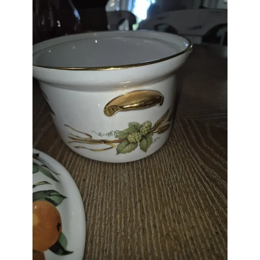 💥 Royal Worcester Evesham Gold Oval Covered Casserole Dish 1.75 Qt